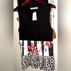 New , sleeveless block colored women’s shirt